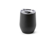 Thermische beker van gerecycled rvs met dekselopening 320ml kleur zwart
