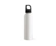 Gerecyclede aluminium fles met karabijnhaakdop 690ml kleur wit