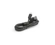 Oplaadkabel van RPET van 1 meter met USB-A en Lightning connector kleur zwart