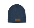 Muts van wol en RPET met aanpasbare patch en originele omslag kleur blauw