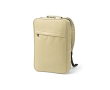 Laptoprugzak van synthetisch leer met gewatteerde rug 15,6\" kleur beige