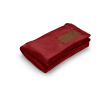 Extra zachte RPET deken met bedrukbare patch 240 g/m2 kleur bordeaux