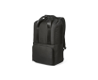Polyester gerecyclede rugzak met laptopvak 18L kleur zwart