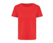 Dames T-shirt van gerecycled katoen, slim fit, 160 g/m2 Iqoniq kleur rood