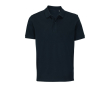 Unisex polo,100% biologisch katoen met 2 knopen SOL'S Pegase 210 g/m2 kleur zwart