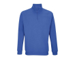 Katoenen en polyester sweatshirt met 1/4 rits SOL'S Conrad 280 g/m2 kleur koningsblauw