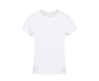 Wit dames T-shirt met ronde hals van 100% katoen 160 g/m2 kleur wit