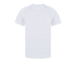 Unisex sportshirt van 100% polyester met streepdesign 135 g/m2 kleur wit