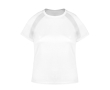 Sportshirt voor vrouwen van 100% ademend polyester 135 g/m2 kleur wit