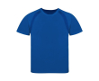 Sportshirt voor kinderen van 100% ademend polyester 135 g/m2 kleur blauw