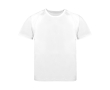 Sportshirt voor kinderen van 100% ademend polyester 135 g/m2 kleur wit