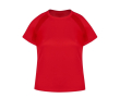 Sportshirt voor vrouwen van 100% ademend polyester 135 g/m2 kleur rood