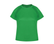 Sportshirt voor vrouwen van 100% ademend polyester 135 g/m2 kleur groen