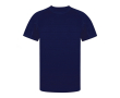 Unisex sportshirt van 100% polyester met streepdesign 135 g/m2 kleur marineblauw