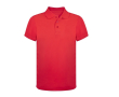 Technische ademende polo van 100% polyester met 3 bijpassende knopen kleur rood