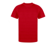 Unisex sportshirt van 100% polyester met streepdesign 135 g/m2 kleur rood