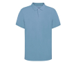Unisex polo van 100% gekamd katoen met 2 knopen Ring Spun 220 g/m2 kleur lichtblauw