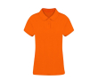 Dames polo van 100% gekamd katoen met 2 knopen Ring Spun 220 g/m2 kleur oranje