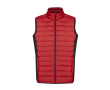 Softshell en polyester vest met zwart detail aan de zijkant kleur rood