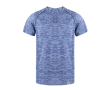 Ademend sport T-shirt van RPET met gewassen effect ontwerp kleur blauw