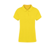 Dames polo van 100% gekamd katoen met 2 knopen Ring Spun 220 g/m2 kleur geel