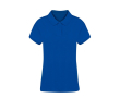 Dames polo van 100% gekamd katoen met 2 knopen Ring Spun 220 g/m2 kleur blauw