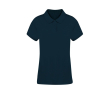 Dames polo van 100% gekamd katoen met 2 knopen Ring Spun 220 g/m2 kleur marineblauw