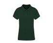 Dames polo van 100% gekamd katoen met 2 knopen Ring Spun 220 g/m2 kleur donkergroen