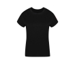 Dames T-shirt van 100% gekamd katoen Ring Spun 160 g/m2 kleur zwart