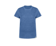 T-shirt voor vrouwen van gerecycled katoen en RPET 150 g/m2 kleur blauw