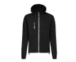 Softshell jas met hoge kraag en micropolar binnenkant 300 g/m2 kleur zwart
