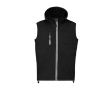 Softshell vest met hoge kraag en micropolar binnenkant 300 g/m2 kleur zwart