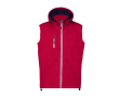 Softshell vest met hoge kraag en micropolar binnenkant 300 g/m2 kleur rood