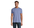 Katoenen unisex T-shirts met logo, 190 g/m2 kleur blauw