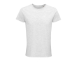 Eco t shirts met bedrijfslogo kleur lichtgrijs gemarmerd