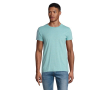 Eco t shirts met bedrijfslogo kleur turkoois