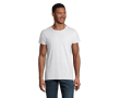 Biologische t shirts met bedrijfslogo kleur lichtgrijs gemarmerd