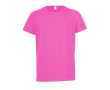 Gepersonaliseerd kindershirt, 140 g/m2 kleur neon fuchsia