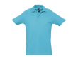 Katoenen poloshirt met korte mouwen, 210 g/m2 kleur cyaan blauw