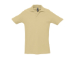 Katoenen poloshirt met korte mouwen, 210 g/m2 kleur beige