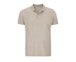 Eco polo met bedrijfslogo kleur beige