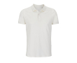 Eco polo met bedrijfslogo kleur gebroken wit