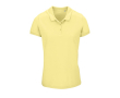 Bedrukt poloshirt van biologisch katoen, 170 g/m2 kleur lichtgeel
