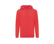Slim fit sweatshirt van gerecycled en biologisch katoen 340 g/m2 Iqoniq kleur onverzadigd rood