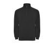 Sweatshirt van katoen en polyester met halve rits 280 g/m2 Roly kleur zwart