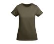 T-shirt van biologisch katoen voor dames 175 g/m2 Roly kleur miliair groen