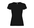T-shirt van 100% katoen voor dames 155 g/m2 Roly kleur zwart