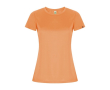 Sportshirt van 50% gerecycled polyester voor dames 135 g/m2 Roly kleur neon oranje