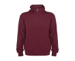 Unisex sweater van katoen en polyester met capuchon 280 g/m2 Roly kleur bordeaux