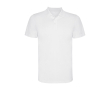 Sportieve kinder polo van polyester piqué 150 g/m2 Roly kleur wit